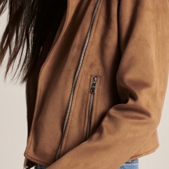 Abercrombie & Fitch Brown Leather Jacket - Picture 3 of 4